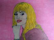 a portrait of Dian Parkinson, hand drawn by a fan