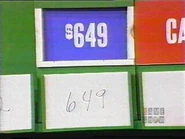 Close Up of the more familiar correct reveal in blue. Take note that some of the prizes in the game didn't always end in "0."