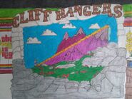 a drawing of the Cliff Hangers game by a fan