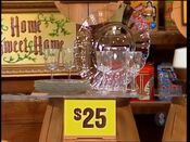 The price of the glassware set is $25.