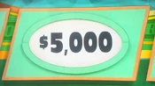 He wins $5,000!