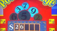 He says the third number is a 5 but is incorrect. The car is now $1.25.