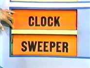 The first two prizes are a sweeper and a clock.