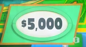 She wins $5,000!