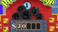 He says the third number is a 3 but is incorrect. The car is now $1.00.