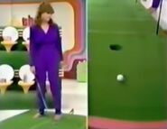 Holly has missed her inspiration putt.