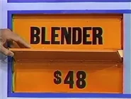 She keeps the blender. The iron is $48 and goes into the Give column.