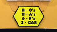 Here's an up-close look of how many "C"s, "A"s, "R"s and the 2 cards that read out the word "CAR" there are in the game.