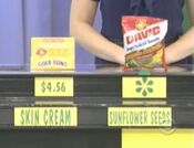 She says the David Jalapeño sunflower seeds are less expensive than the Gold Bond skin cream.