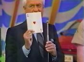 His second draw is an ace of hearts.