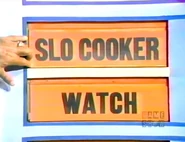 The next two prizes are a watch and a slow cooker.