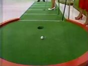 Unfortunately, the contestant did not make her putt.