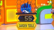 He bids $36 on the 8pc garden tool set. A difference of $19. He gets no card.