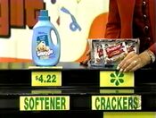 She says the crackers are less expensive than the Snuggle softener.