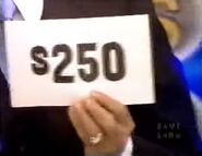 On her last punch, she has $250.
