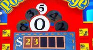 He says the third number is a 4 but is incorrect. The car is now $1.00.