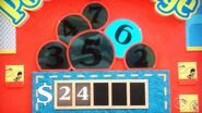 He says the third number is a 5 but is incorrect. The car is now $1.25.