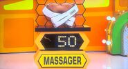She bids $45 on the Gordon shiatsu collar massager. A difference of $5. She picks card #29.