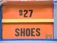 He keeps the shoes. The jeans are $27 and goes into the give column...