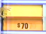 The toaster oven is $70 for a total of $97 thus far. If the scale is $43 or more, he wins.