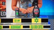 He says the Califa Cold Brew black coffee is less expensive than the Dove Men+Care antiperspirant deodorant.