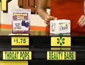 She says the Dove beauty bars are more expensive than the Dimetapp Bear throat drops.