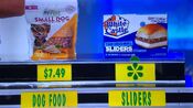 She says the White Castle 6pk sliders are less expensive than the FreshPet dog food.