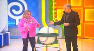 Cherie's first draw is a strike.