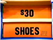 He keeps the shoes. The perfume is $30 and goes into the give column for a total of $52.