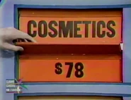 She keeps the cosmetics. The luggage is $78 and goes into the give column, which now totals $106.