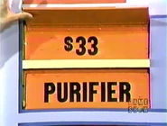 She keeps the purifier. The paint is $33 and goes into the give column a total of $88.