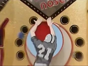 Her third and last throw went just to the left, and unfortunately, she has lost.