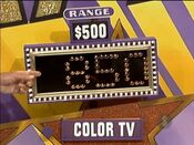 Does she win the color TV?