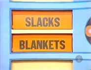The next two prizes are slacks and blankets.