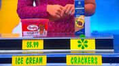 He says the Wellington traditional water crackers are less expensive than the Thrifty rocky road ice cream.