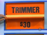 She keeps the trimmer. The jeans are $30 and go into the give column...