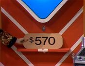 The price of the Jenn-Air gas range is $570. She is the first winner in this game!