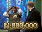 If he has all 5 numbers right on his first try, he will win $1,000,000.