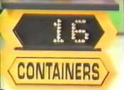 He bid $25 on the containers. A difference of $9. He gets another card and picks #22.