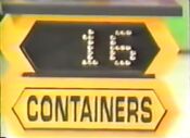 He bid $25 on the containers. A difference of $9. He gets another card and picks #22.