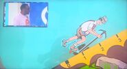 As Cliff went up the mountain, Cliff fell over on his face.