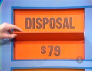 She keeps the disposal. The shampooer is $79, and goes into the Give column, which now totals $113.
