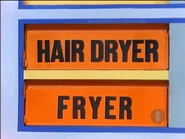 The first two prizes are a fryer and a hair dryer.