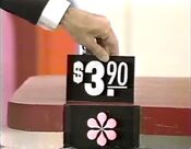 And finally, she picks the lotion which is $3.90.