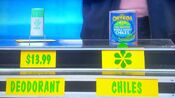 She says the Ortega mild fire roasted whole green chiles are less expensive than the Hume deodorant stick.
