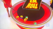 On her first roll, she has 3 cars and $1,500. She decides to roll again.