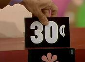 The price of the Chunky candy bar.