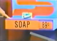 Her next pick is the soap, marked at 89¢.