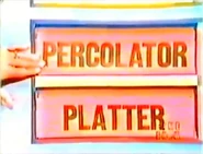 The next two prizes are a platter and a percolator.