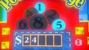 She says the third number is a 6 but is incorrect. The car is now 75¢.